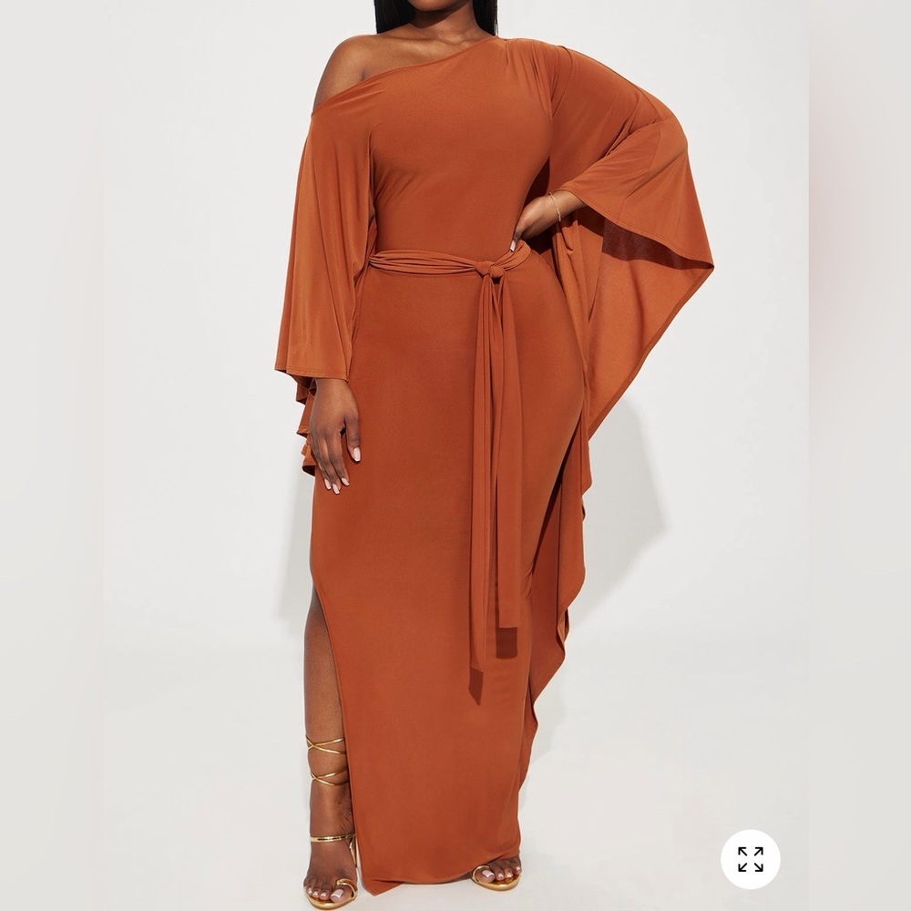 Fashion Nova Rust Maxi Dress